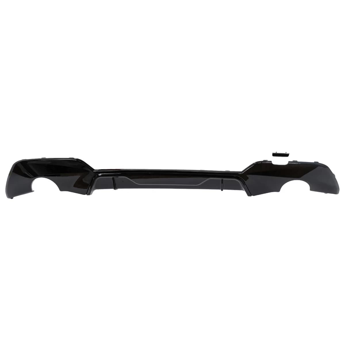 Rear Bumper Diffuser Double Outlet for Single Exhaust suitable for BMW 3 Series G20 G28 Sedan G21 Touring (2018-2022) Shiny Black