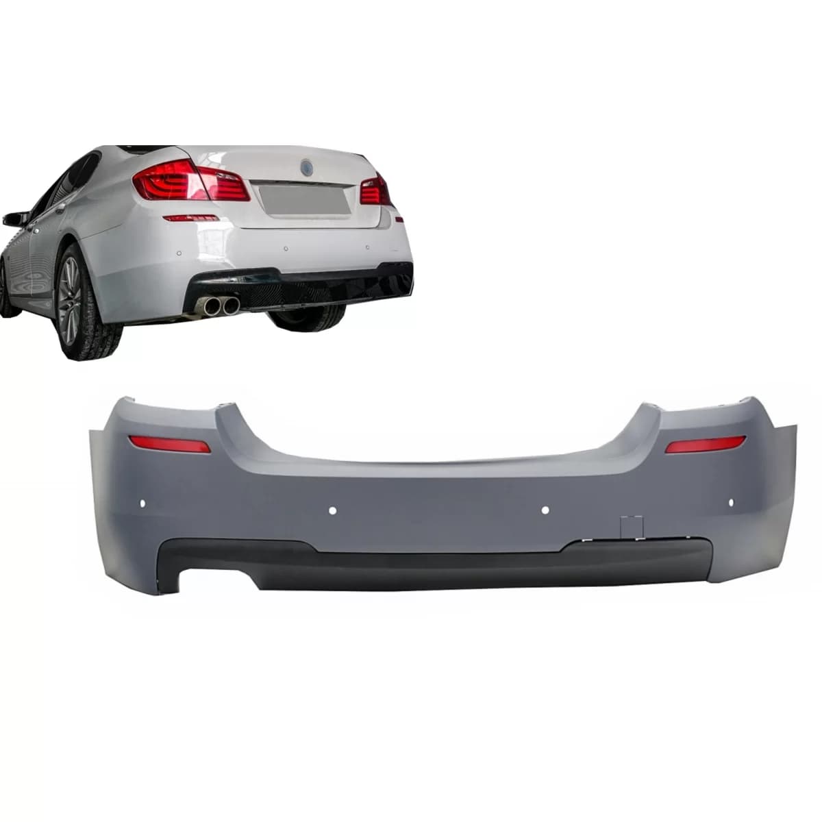 Rear Bumper suitable for BMW 5 Series F10 (2011-2017) M-Tech Design