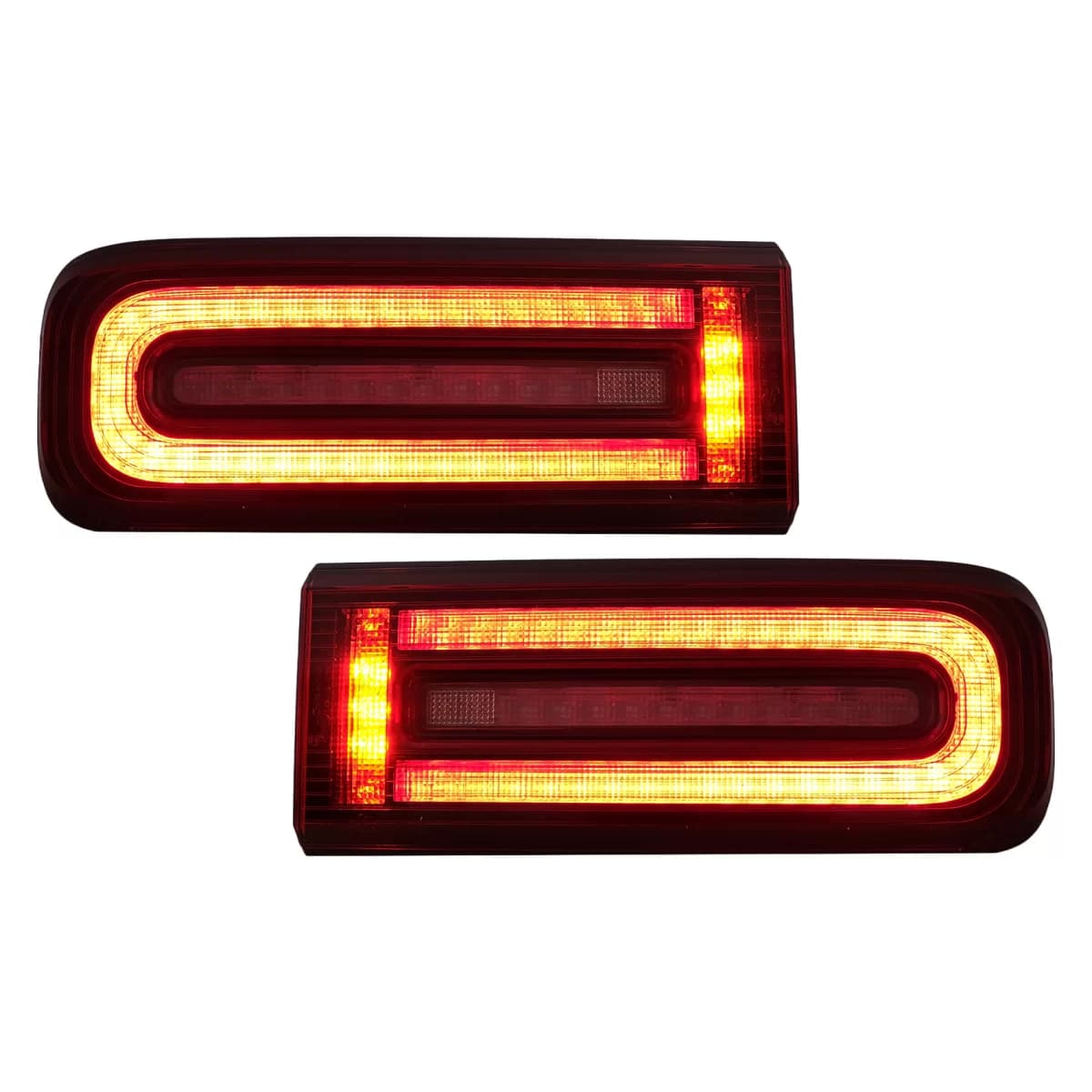 LED Taillights Light Bar suitable for Mercedes G-Class W463 Facelift (2018-2022) Dynamic Sequential Turning Lights Red Smoke