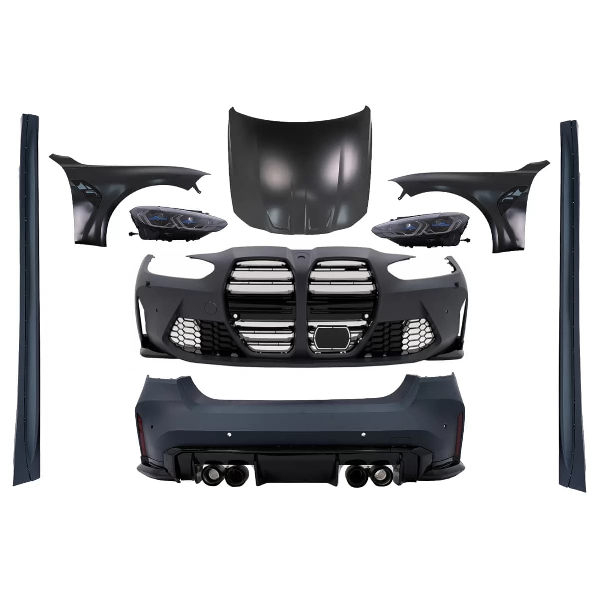 Complete Body Kit suitable for BMW 3 Series F30 (2011-2019) Conversion to 2021+ G80 M Design