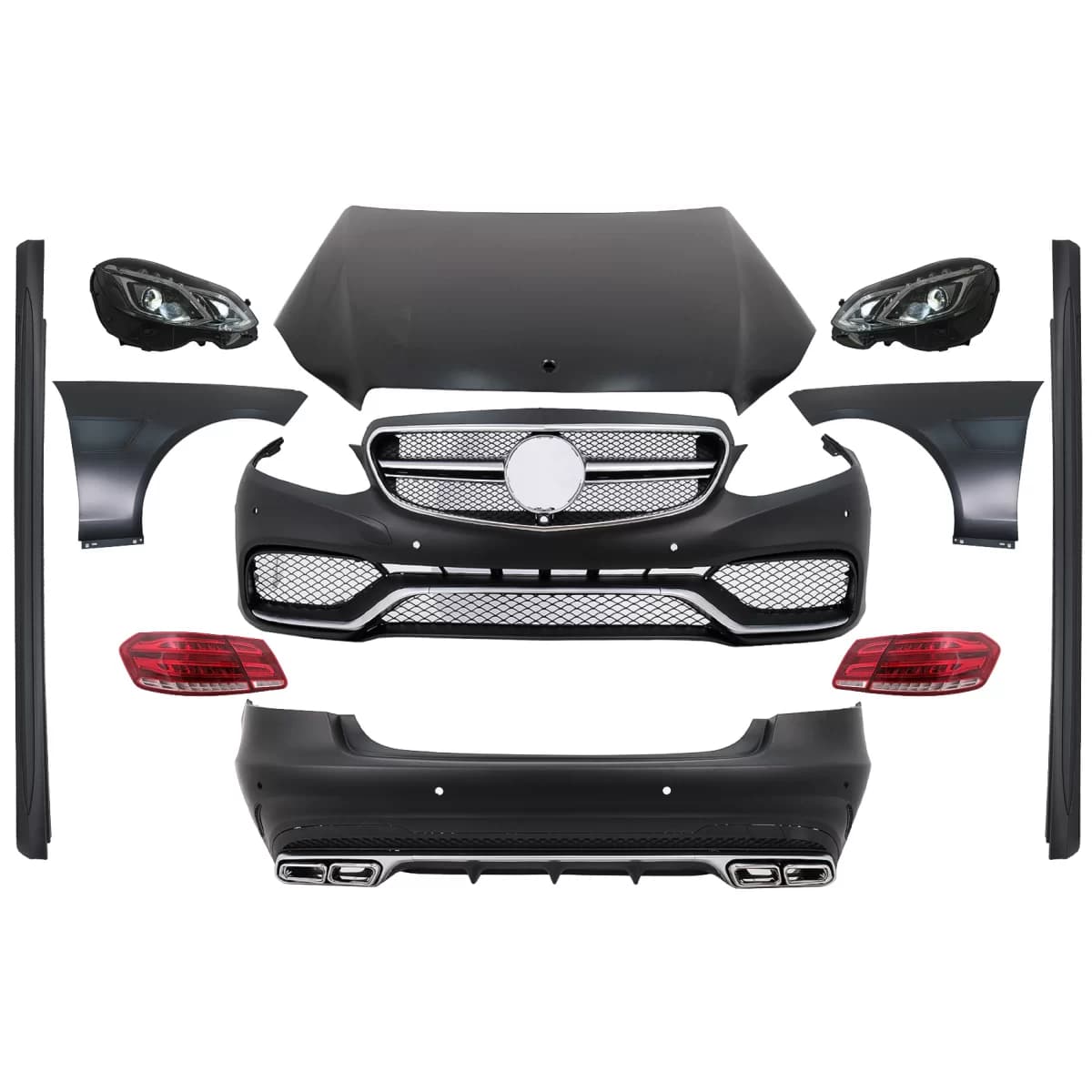 Body Kit suitable for Mercedes E-Class W212 (2009-2012) Conversion to Facelift E63 Design