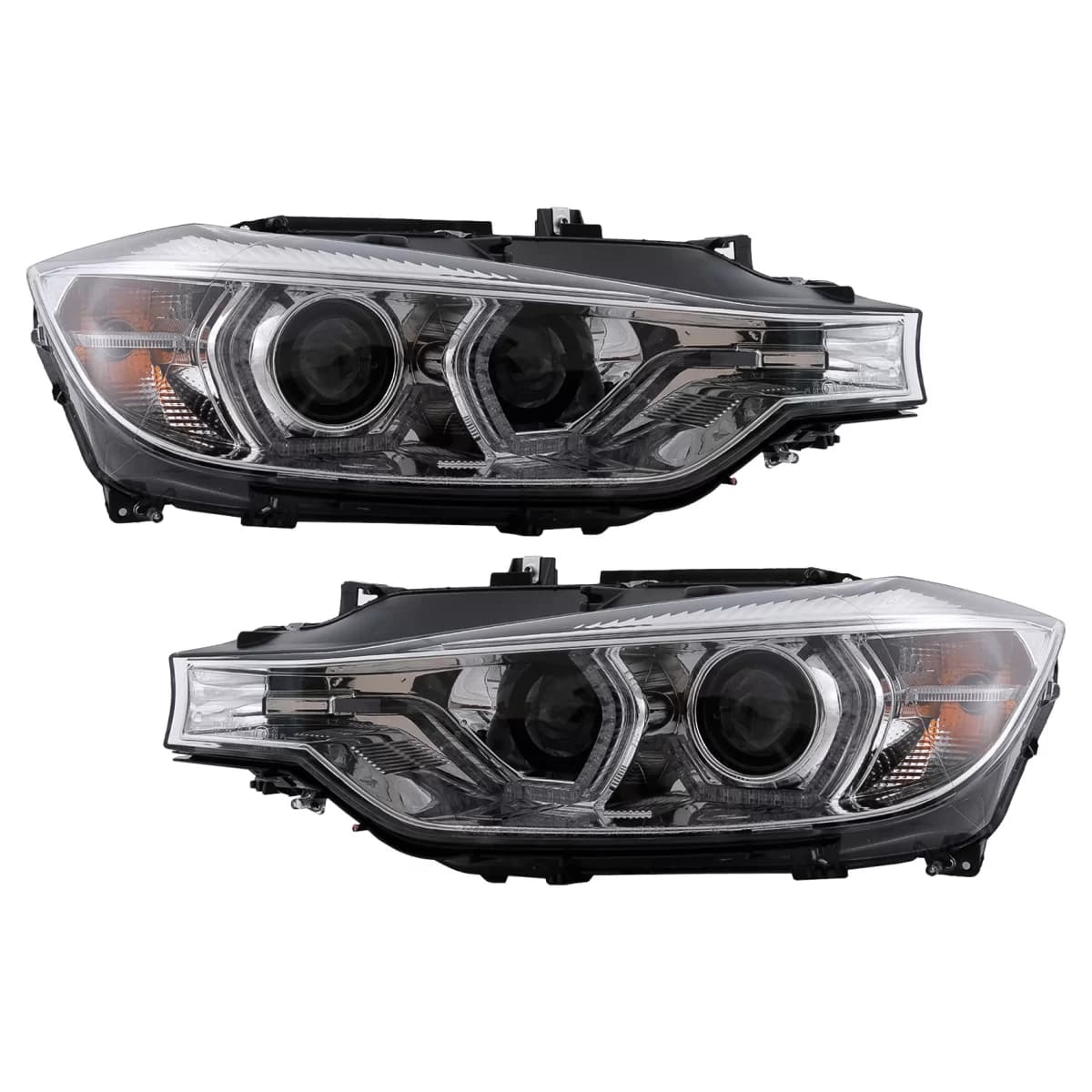 XENON Headlights Angel Eyes suitable for BMW 3 Series F30 F31 Sedan Touring (10.2011-05.2015) Chrome