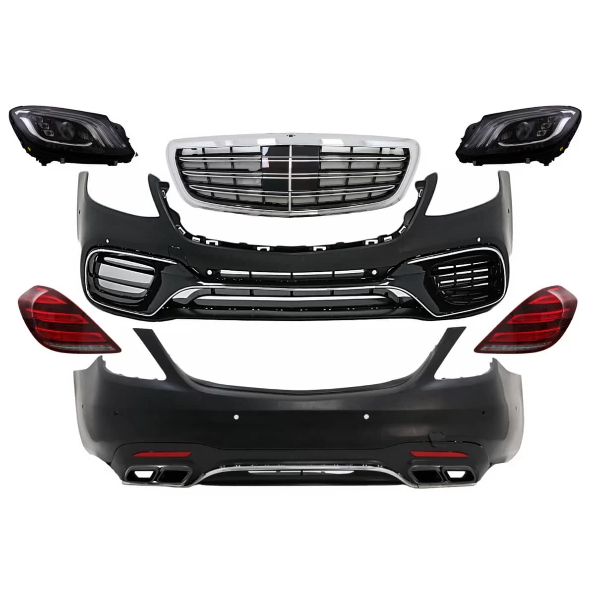 Complete Body Kit suitable for Mercedes S-Class W222 Facelift (2013-06.2017) S63 Design