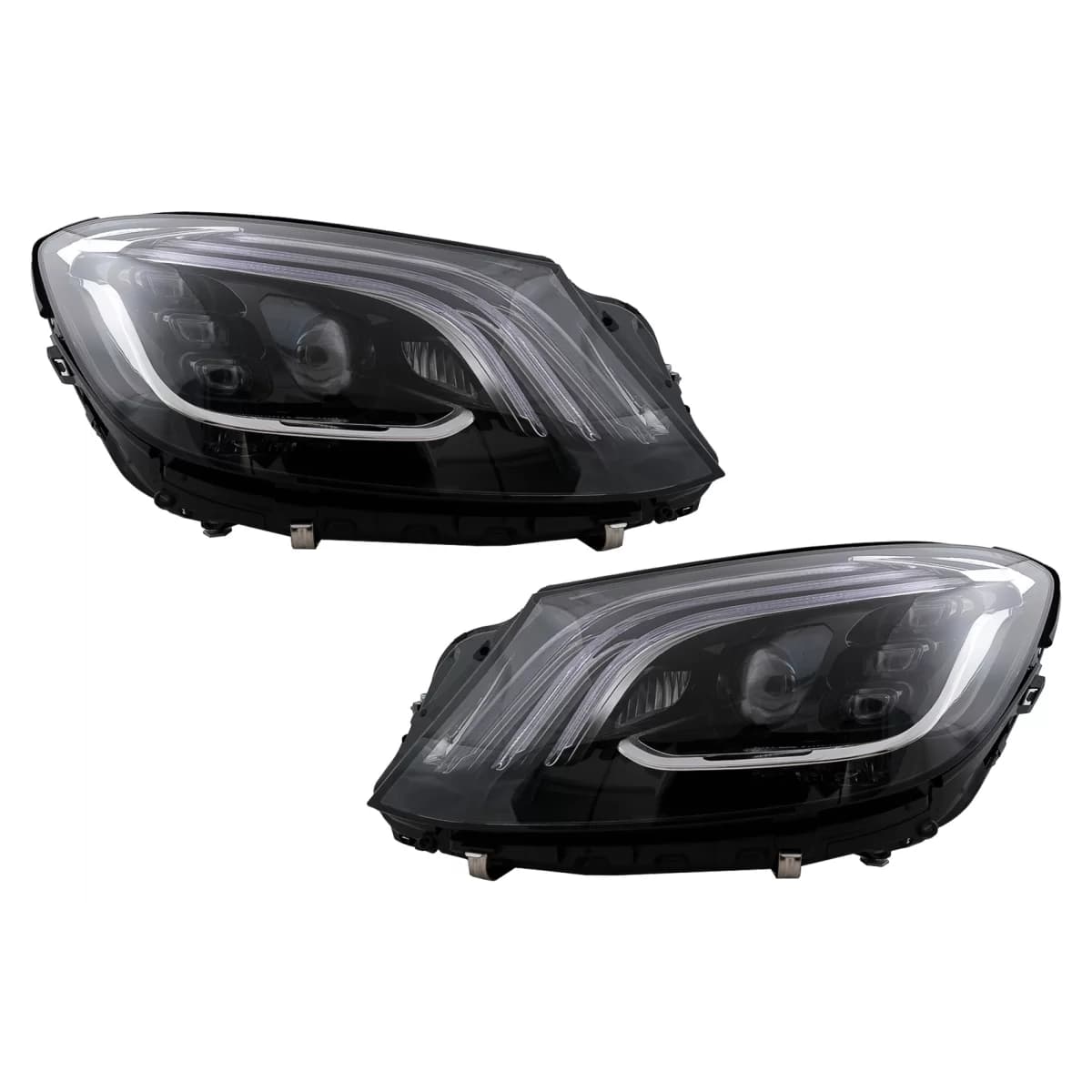 Full LED Headlights suitable for Mercedes S-Class W222 (2013-2020) Black