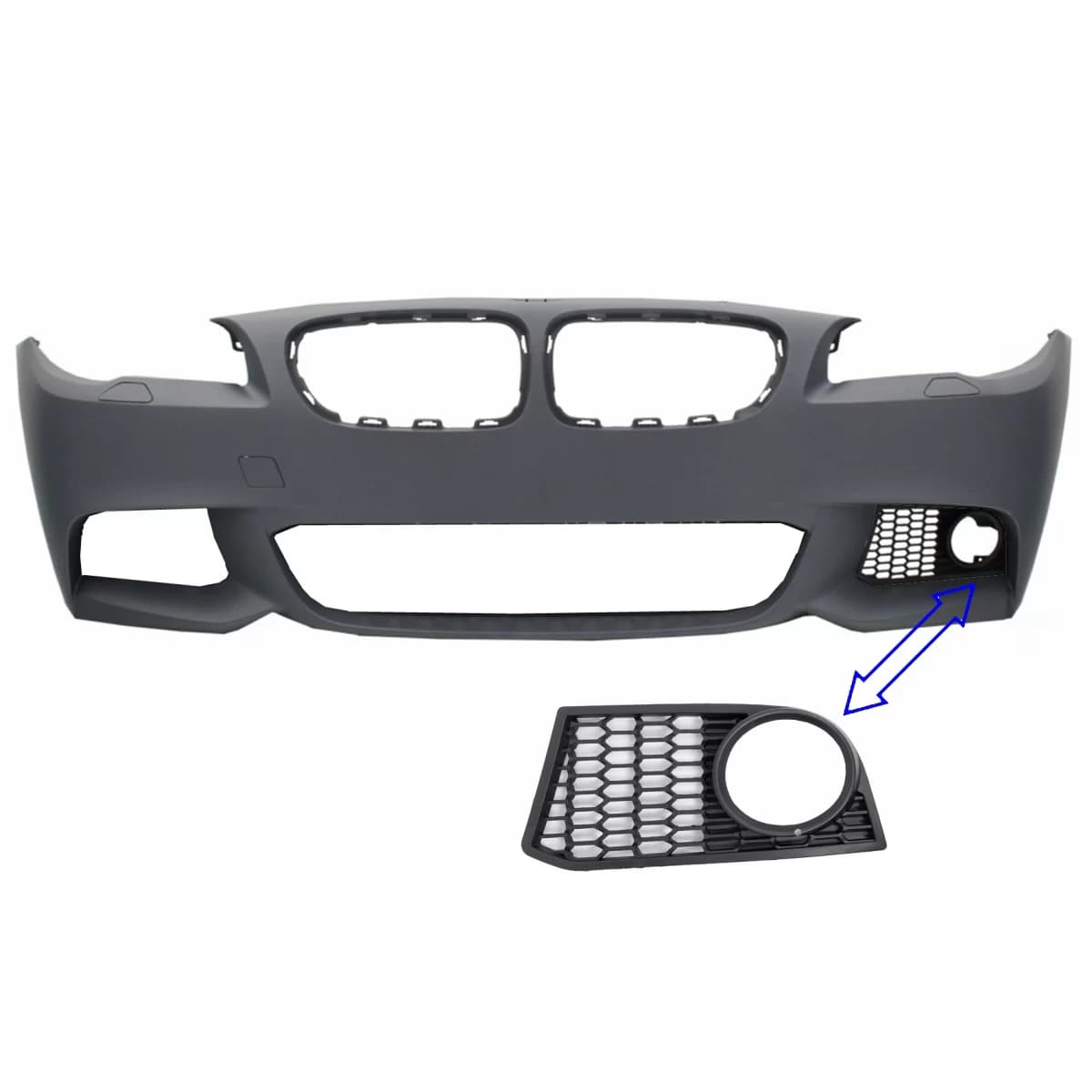 Fog Light Grille RIGHT SIDE suitable for BMW 5 Series F10 F11 NON-LCI (2010-2014) only for M-Tech Bumper
