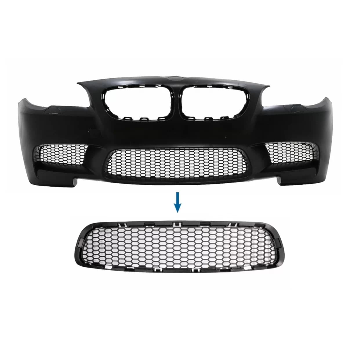 Front Bumper Central Lower Grille suitable for BMW 5 Series F10 F11 M5 (2009-2017)