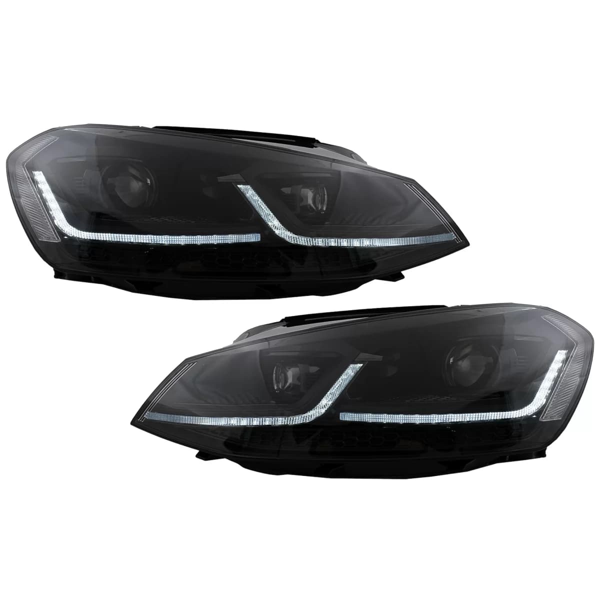 LED Headlights suitable for VW Golf 7 VII (2012-2017) Black Facelift G7.5 Design with Sequential Dynamic Turning Lights