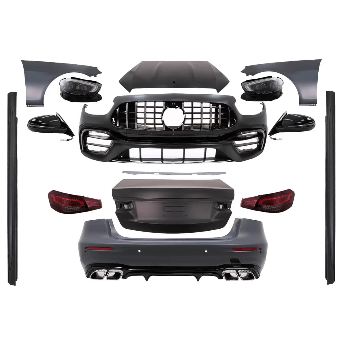 Body Kit suitable for Mercedes E-Class W212 (2009-2012) Conversion to W213 E63 Design