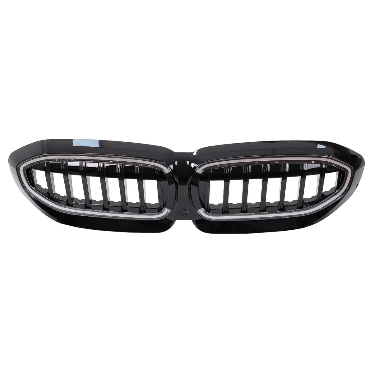 LED Central Kidney Grilles suitable for BMW 3 Series G20 Sedan G21 Touring (2019-2022) Piano Black