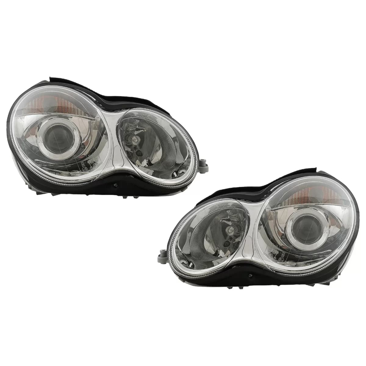 Headlights suitable for Mercedes C-Class W203 (07.2000-03.2004) Chrome H7