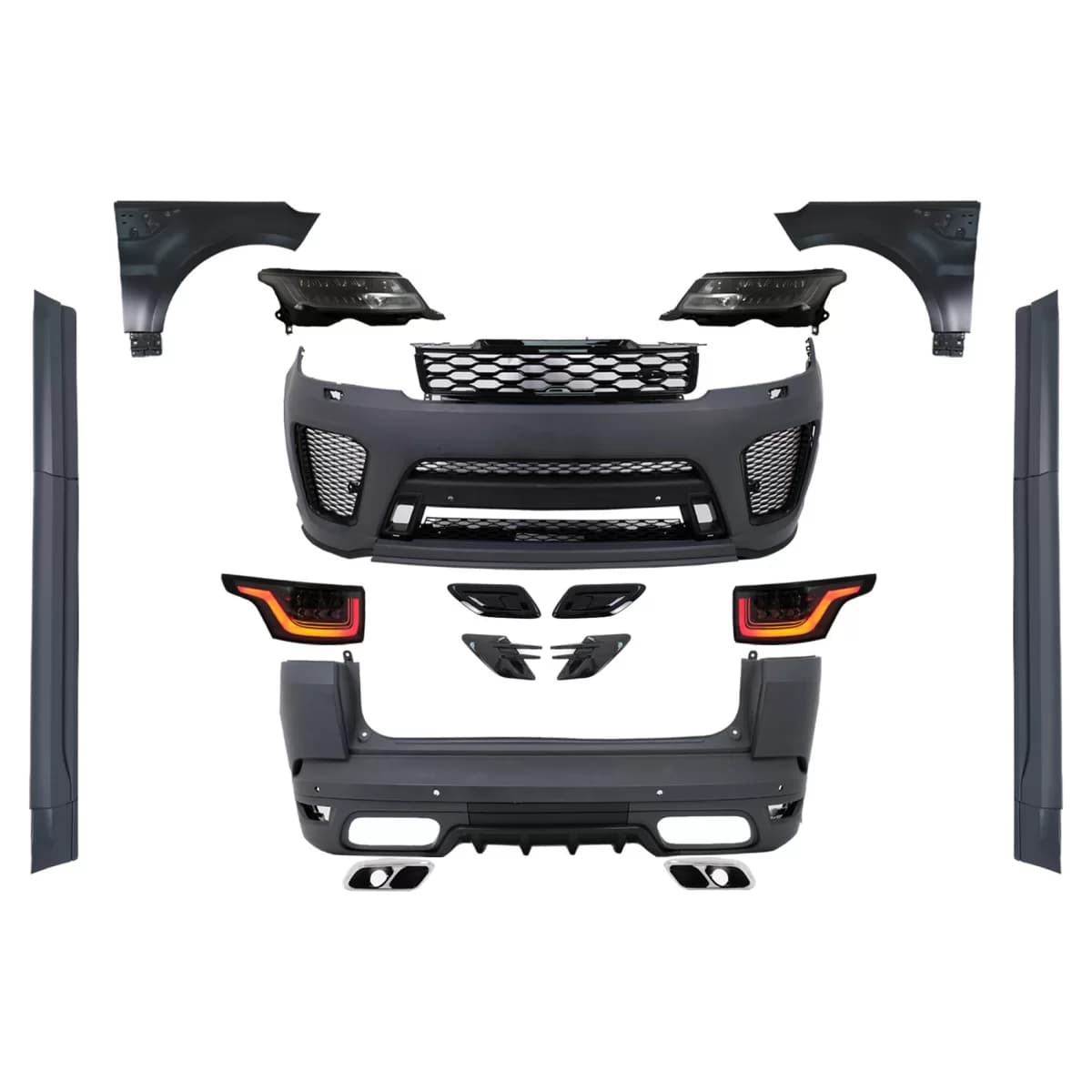 Complete Body Kit suitable for Range Rover Sport L494 (2013-2017) Conversion to 2019 SVR Design