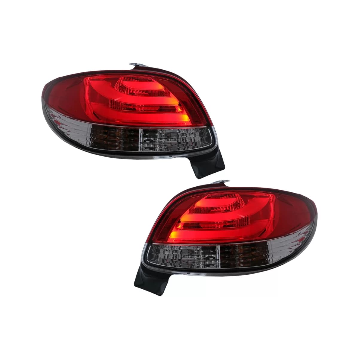 LED Taillights suitable for Peugeot 206 HatchBack 3 / 5 Doors (10.1998-2004) Red White