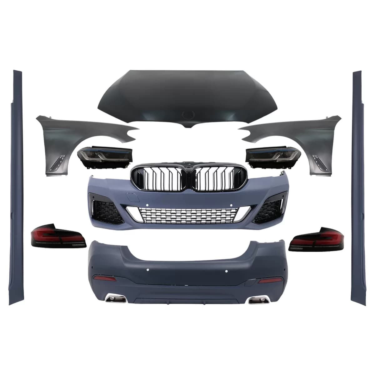 Complete Body Kit suitable for BMW 5 Series F10 (2010-2017) Conversion to G30 LCI Design