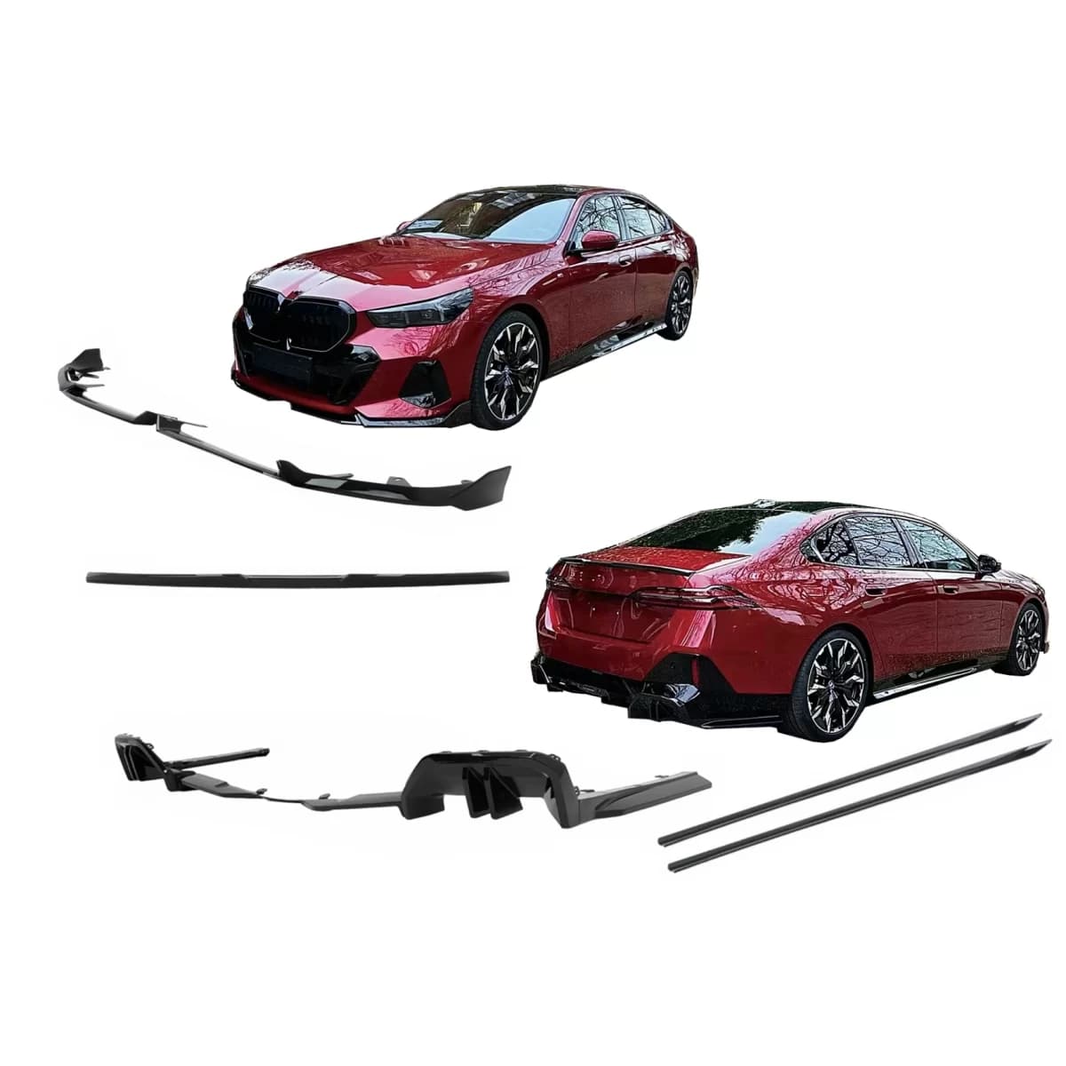 Aero Body Kit suitable for BMW 5 Series G60 M-Tech (2023-) Black Knight Design