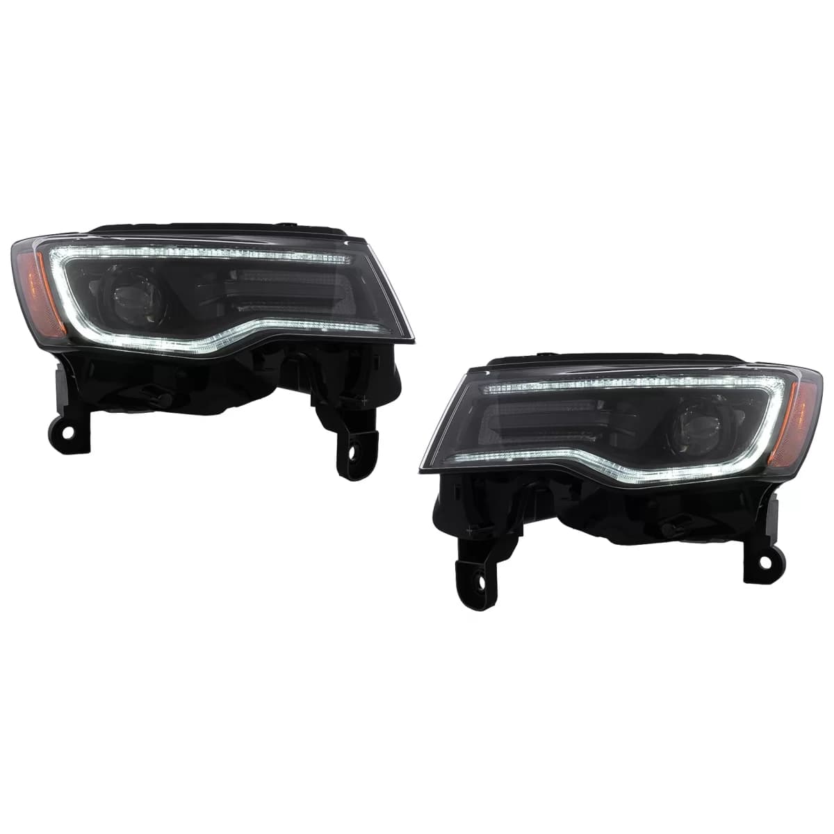 LED Headlights suitable for Jeep Grand Cherokee IV WK2 Facelift (2014-2020) Dynamic Turning Lights and Start-up Display