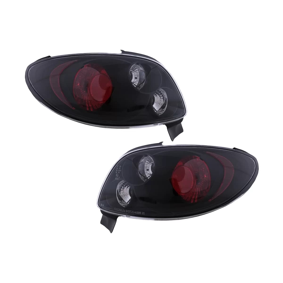 Taillights suitable for Peugeot 206 CC (1998-2004) 2 Doors Black
