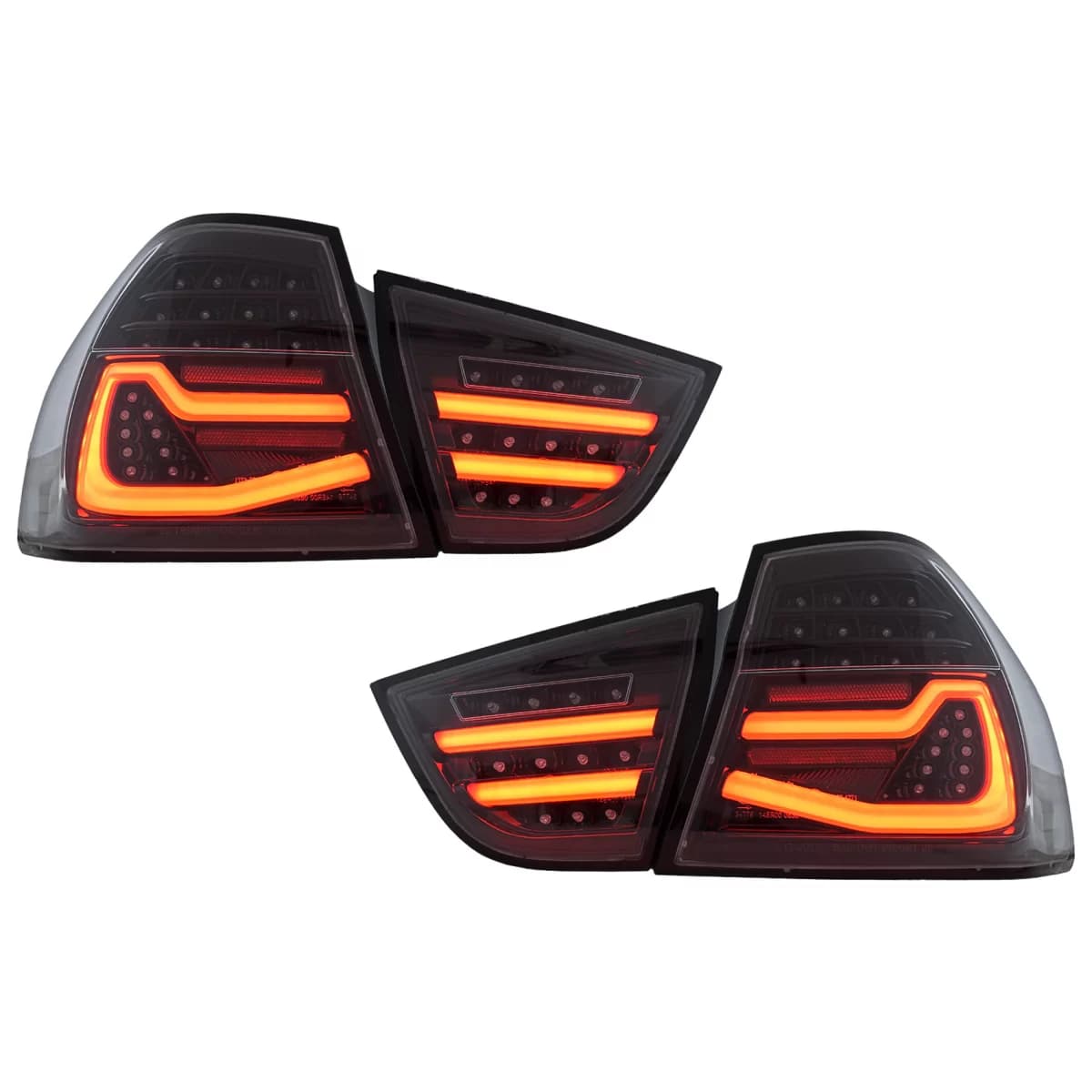 LED Taillights suitable for BMW 3 Series E90 LCI (2009-2011) Smoke Dynamic Turning Lights