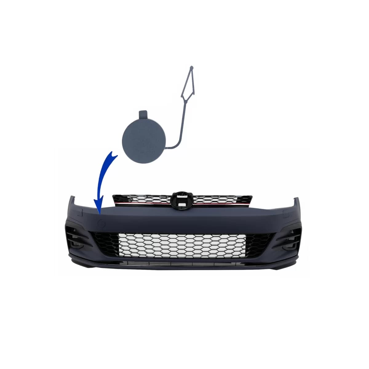 Tow Hook Cover suitable for VW Golf 7.5 (2017-2020) only for Front Bumper GTI Design
