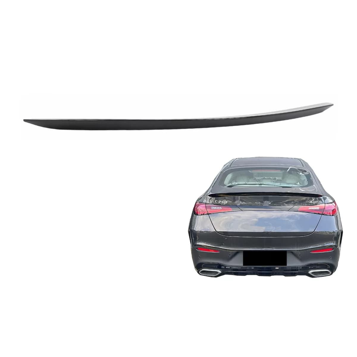 Trunk Boot Spoiler Lid Wing suitable for Mercedes GLC Coupe C254 (2023-up) Shiny Black