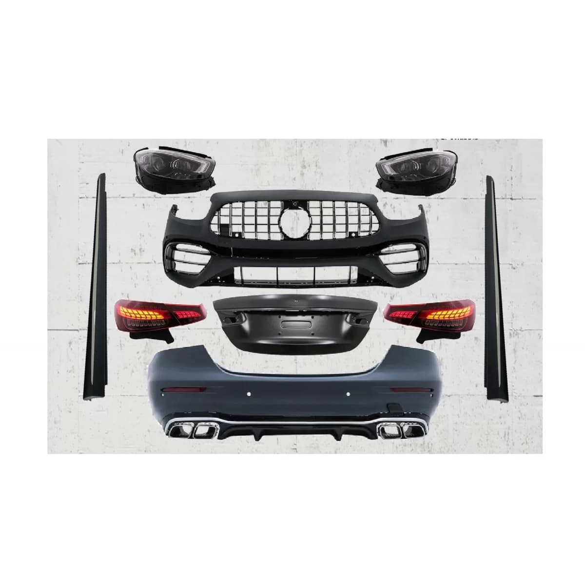 Complete Conversion Body Kit suitable for Mercedes E-Class W213 (2016-2019) to Facelift 2020 E63s Design
