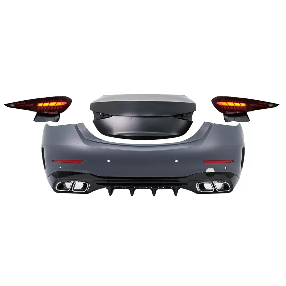 Rear Upgrade Body Kit suitable for Mercedes C-Class W205 (2014-2022) Conversion to C-Class W206 C63 Design
