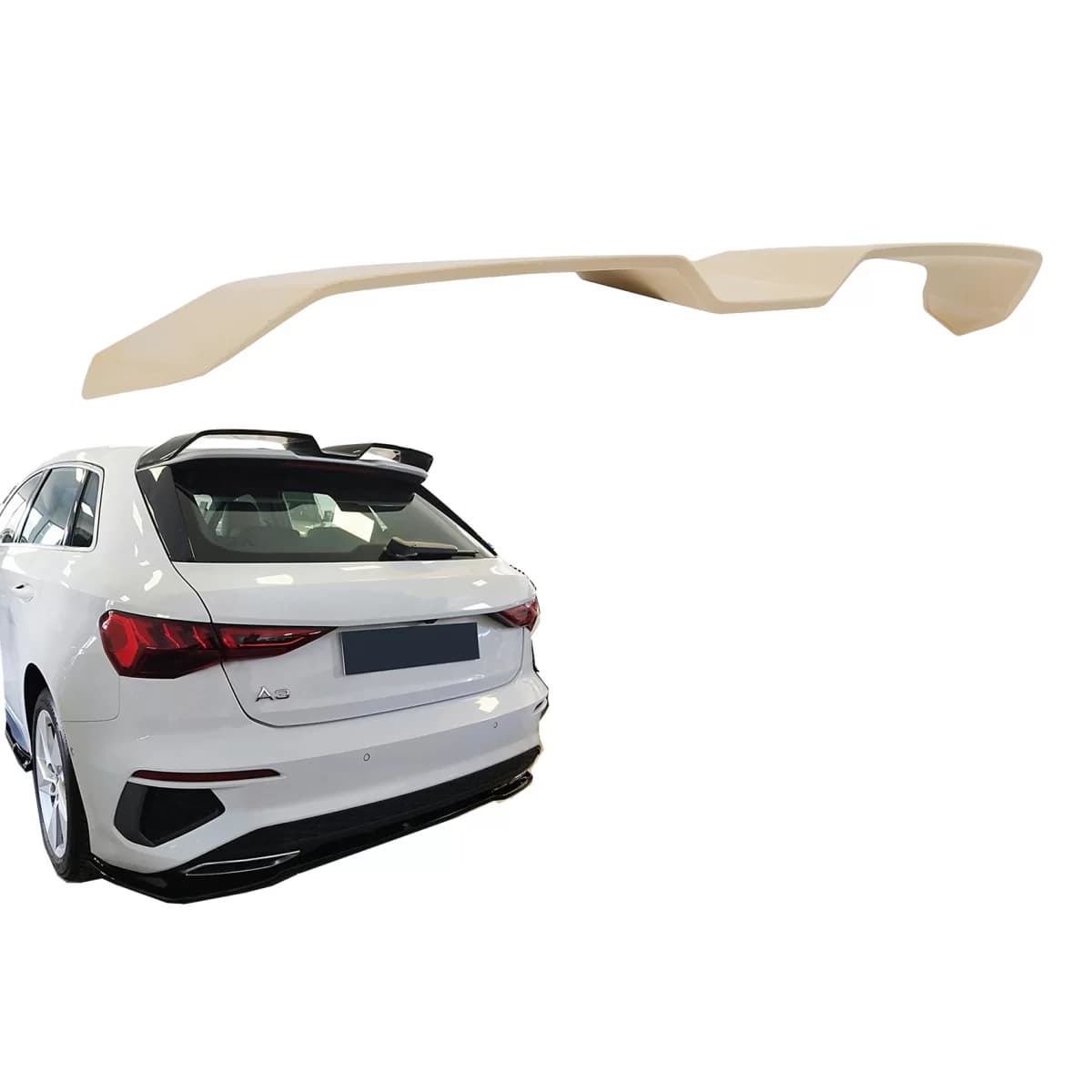 Roof Spoiler Wing suitable for Audi A3 8Y (2020-) Sportback Unpainted