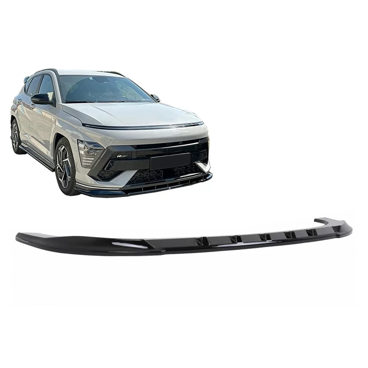 Front Bumper Spoiler suitable for Hyundai Kona N-Line Mk2 (2023-) Black