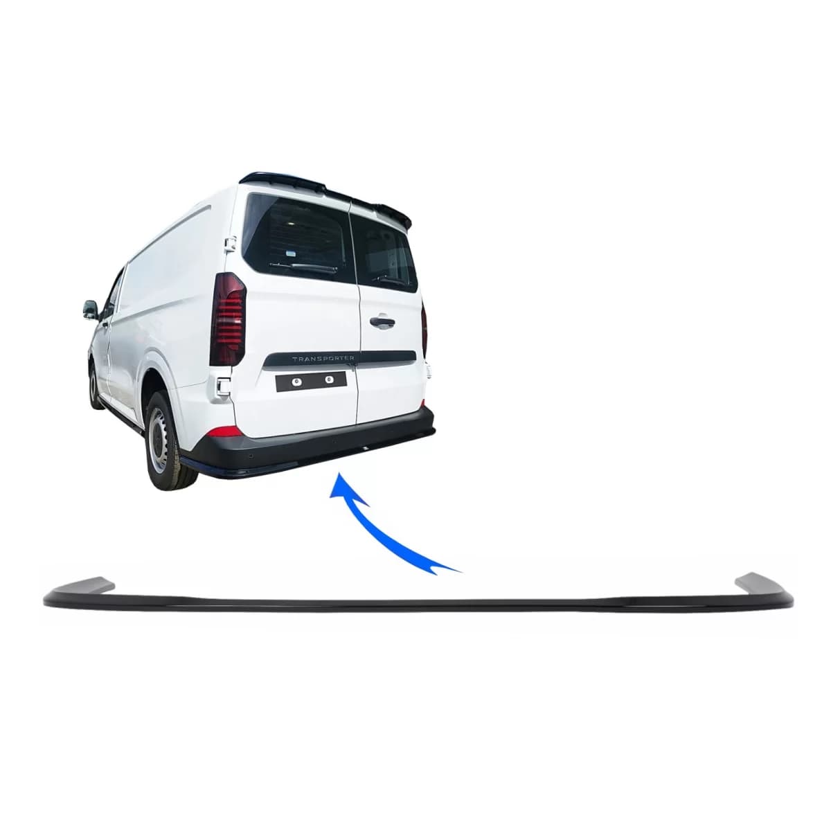 Rear Bumper Splitter suitable for Ford Transit Custom Mk2 / Tourneo Mk2 (2023-) / VW T7 (Without Mudflaps)