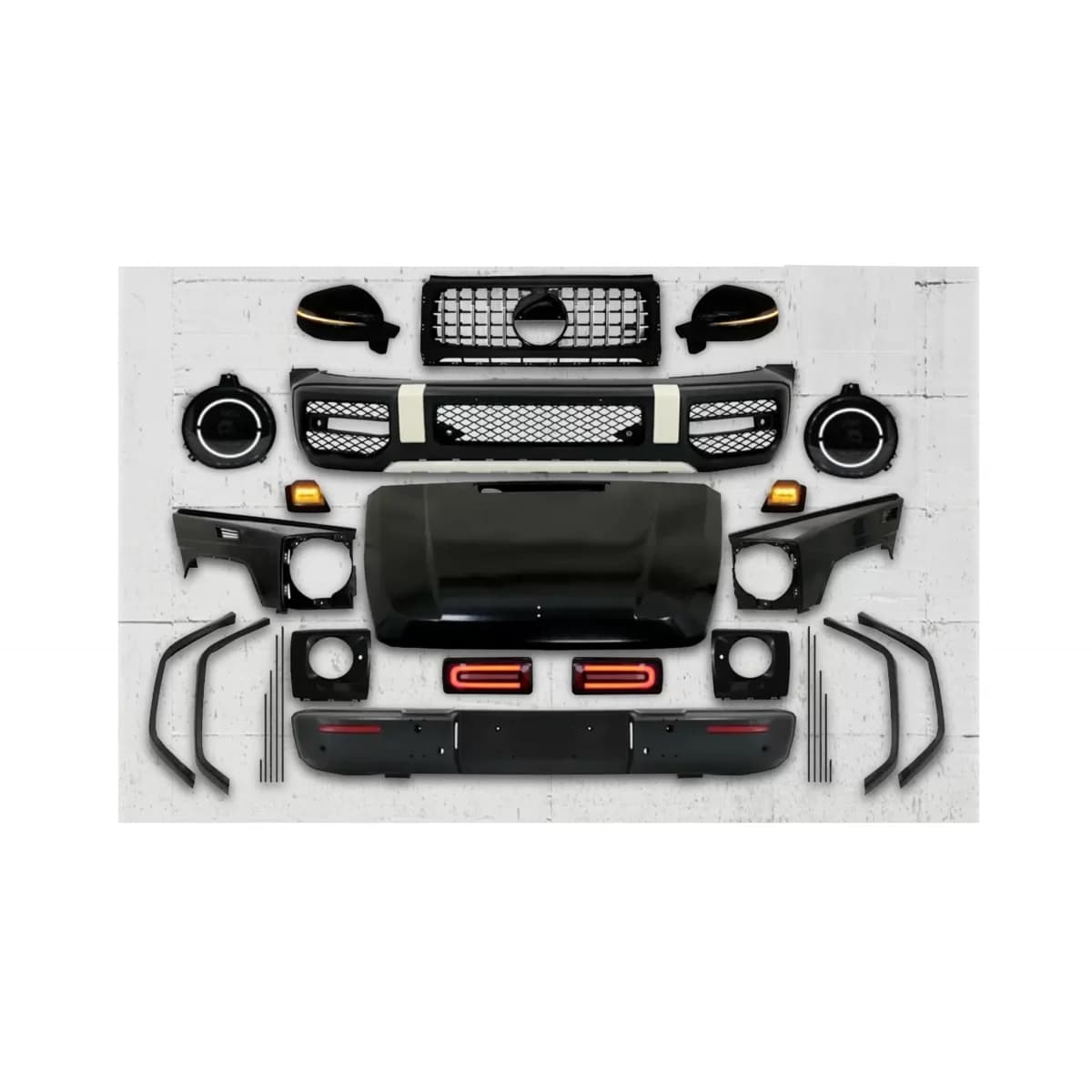 Body Kit suitable for Mercedes G-Class W463 (2008-2017) Wide Body Conversion to 2018 G63 Design