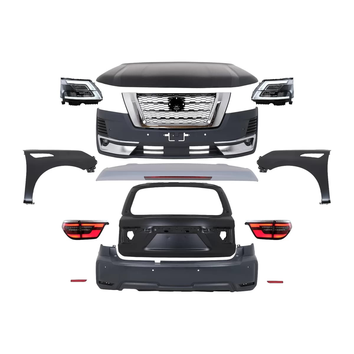 Complete Body Kit suitable for Nissan Patrol Y62 (2015-2019) Conversion to 2020 Design