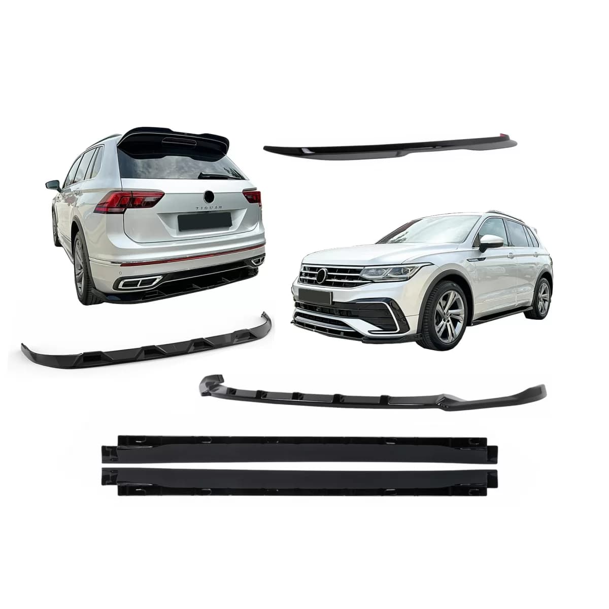 Aero Body Kit suitable for VW Tiguan II Mk2 R/ R Line Facelift (2020-2024) Black
