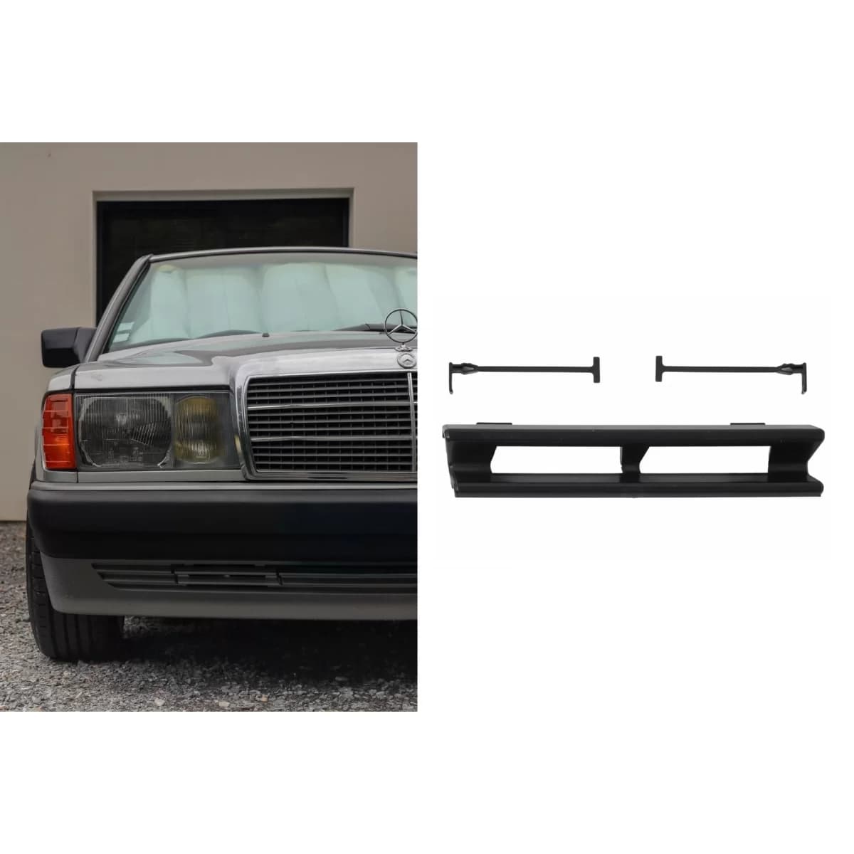 Front Bumper Tow Hook Cover suitable for Mercedes 190 Series W201 (1982-1988) Sedan