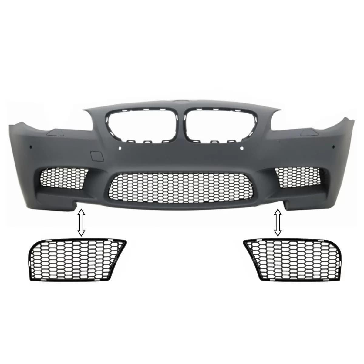 Side Grilles suitable for BMW 5 Series F10 F11 (2010-2014) only Bumper M5 Sport Design