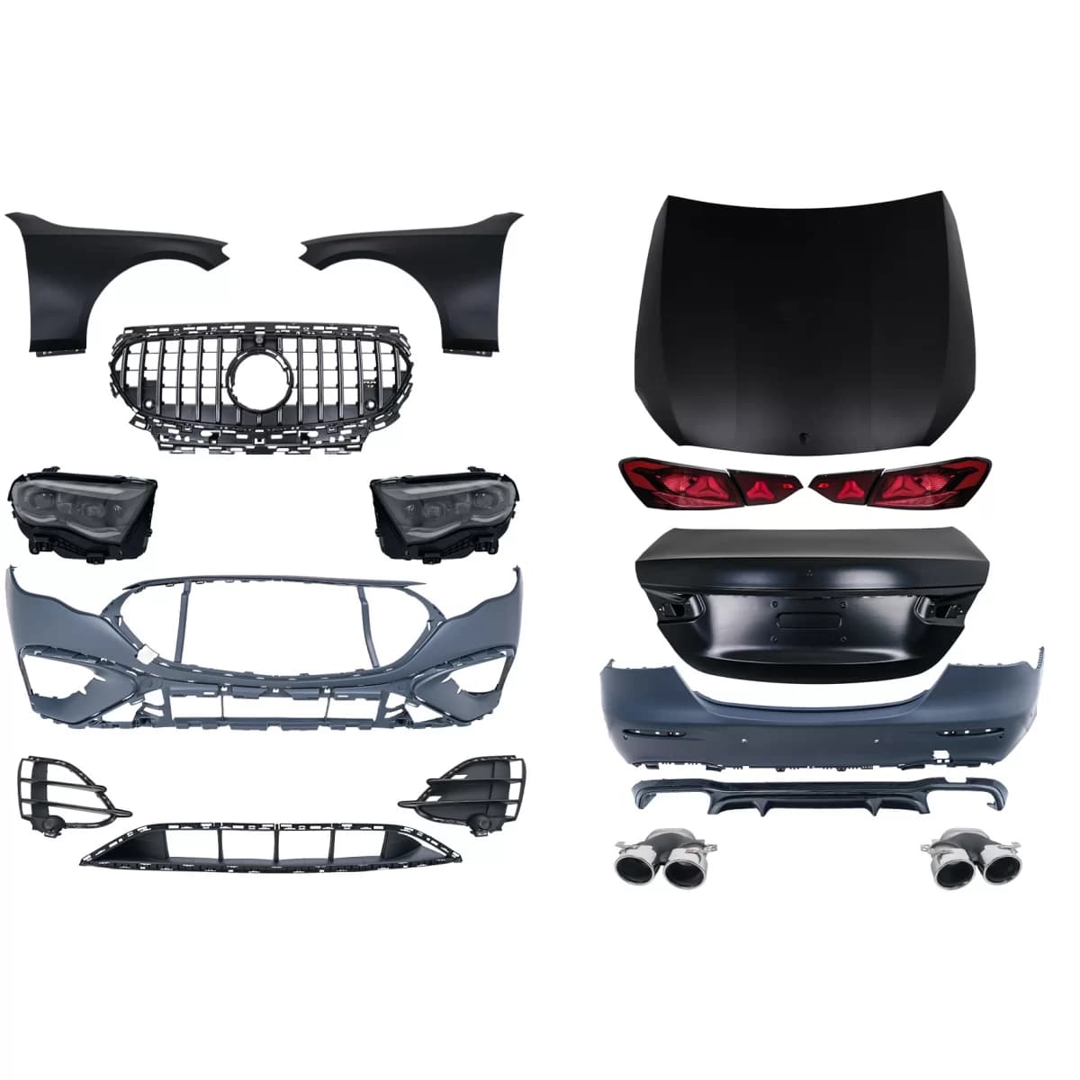 Complete Conversion Body Kit suitable for Mercedes E-Class W213 (2016-2019) to W214 2023 Design