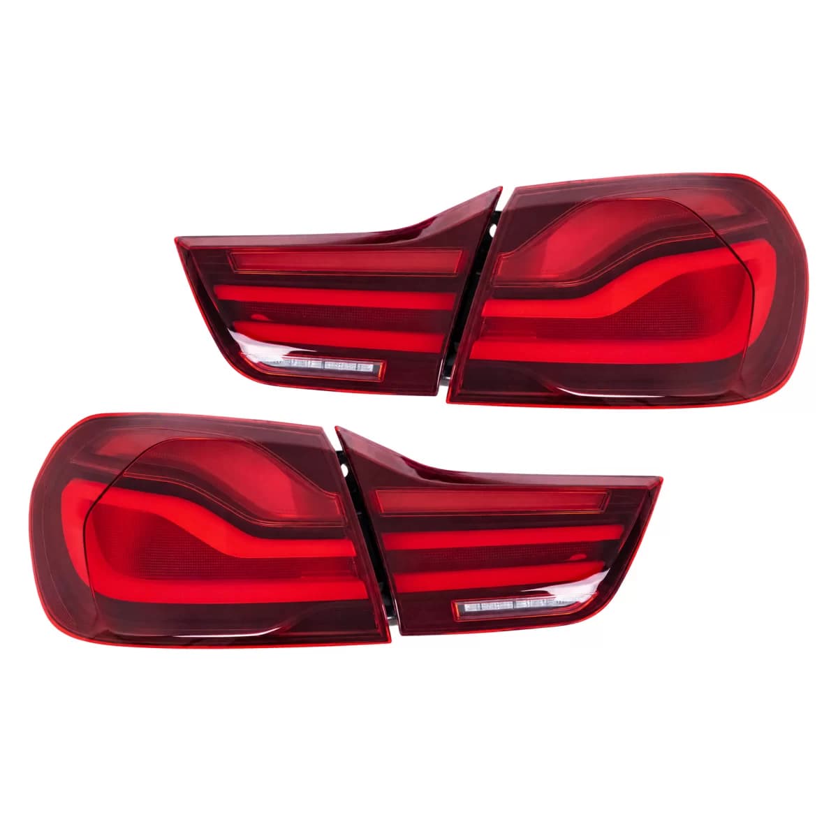 LED Taillights suitable for BMW 4 Series F32 F33 F36 M4 F82 F83 (2013-03.2019) Red Black