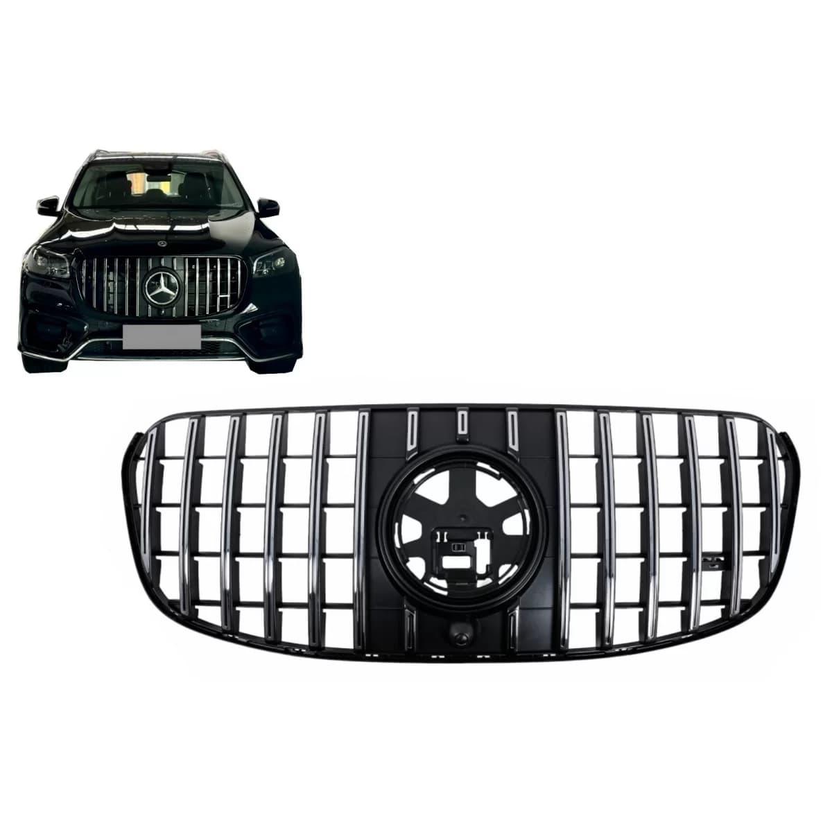 Front Grille suitable for Mercedes GLS SUV X167 Facelift (2023-up) GTR Design