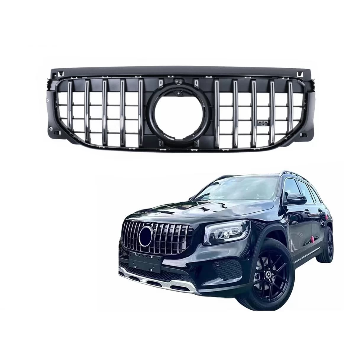 Front Grille suitable for Mercedes GLB-Class X247 Facelift Standard (07.2023-2026) GT-R Panamericana Design