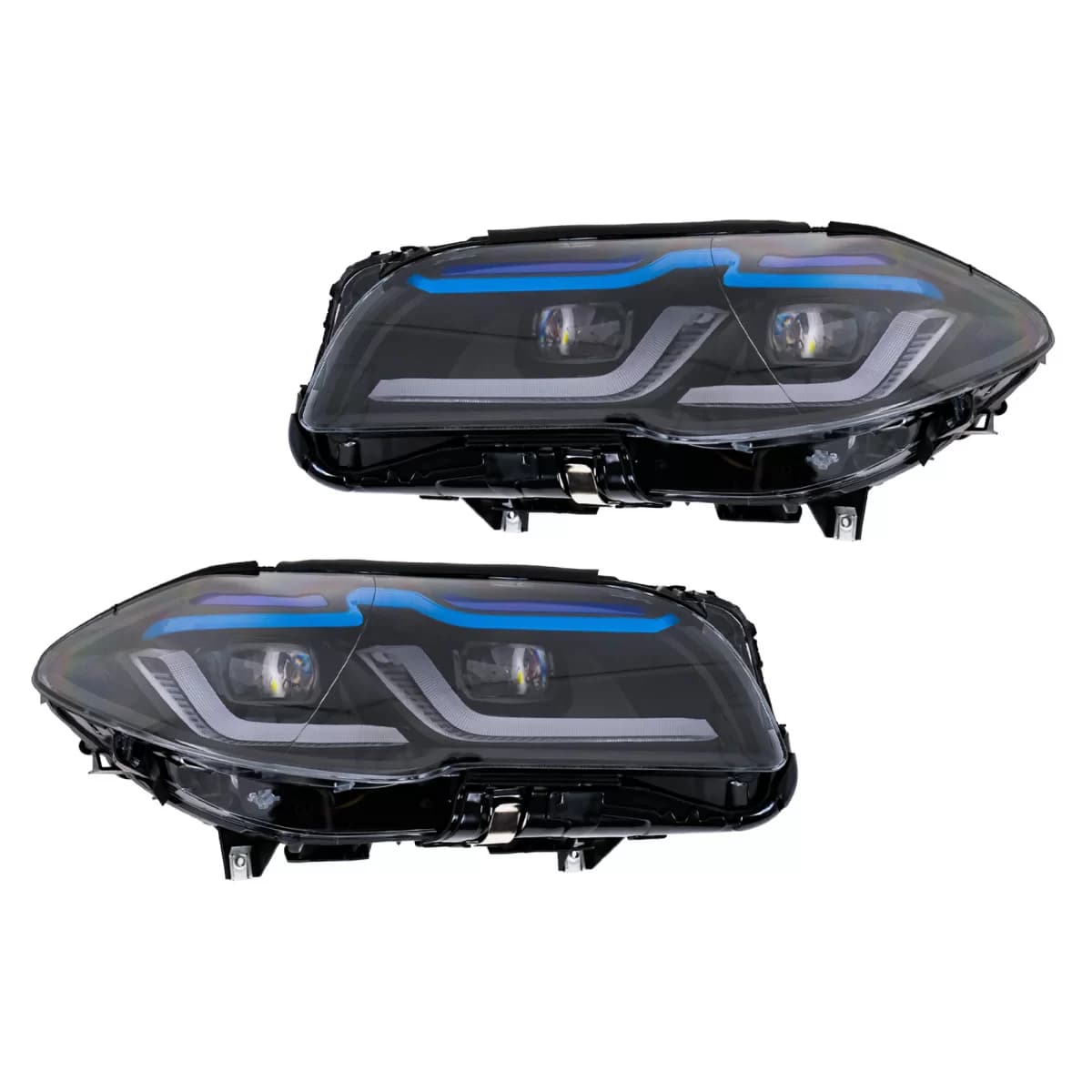 Full LED Headlights suitable for BMW 5 Series F10 F11 (2011-2014) with Xenon Conversion to G30 Design