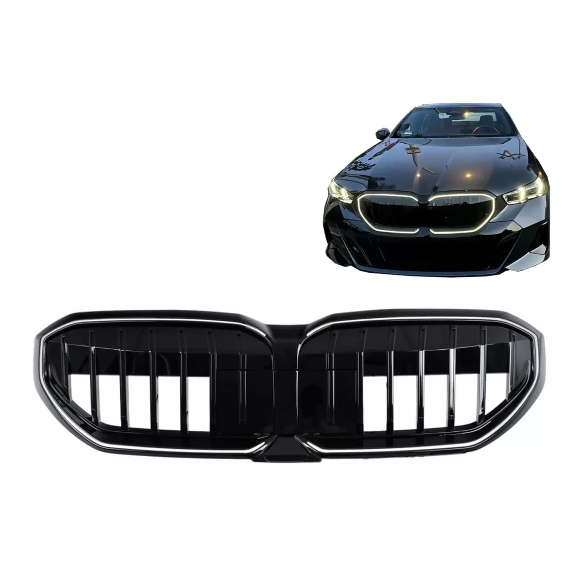 Central Kidney Grille suitable for BMW 5 Series G60 G61 (2023-) With LED