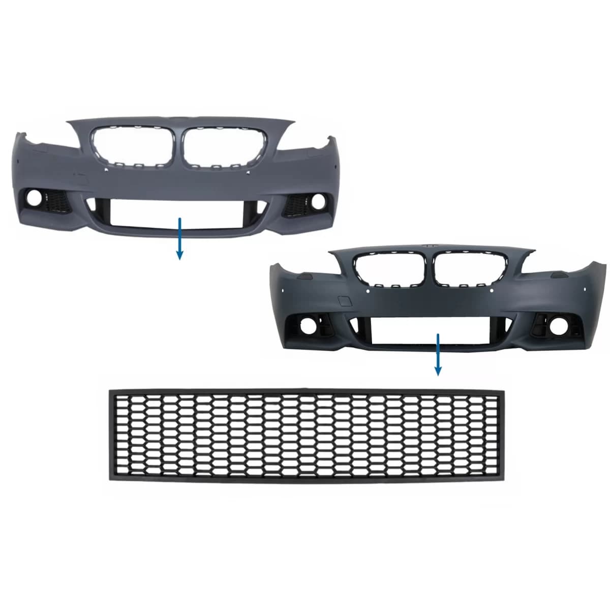 Front Bumper Central Lower Grille suitable for BMW 5 Series F10 F11 M-Tech (2009-2017)