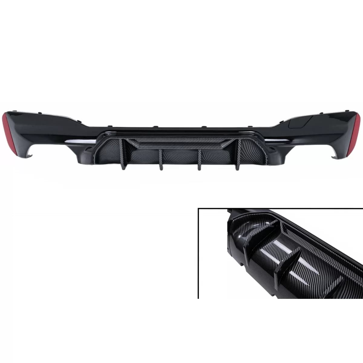 Rear Bumper Diffuser suitable for BMW 5 Series G30 G31 Limousine Touring (2017-2024) M5 Design