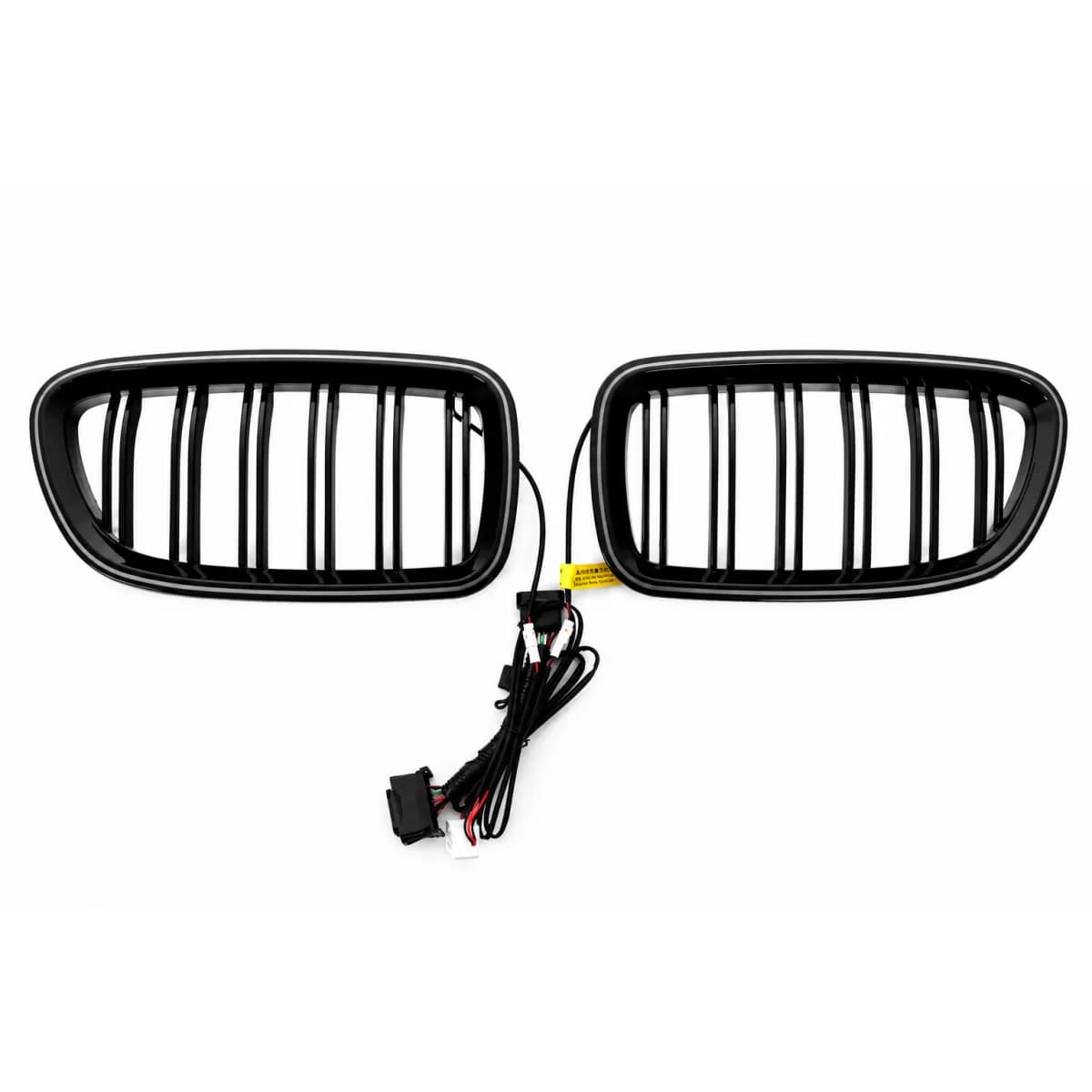 Central Kidney Grilles with LED suitable for BMW 5 Series F10 F11 (2010-2017) Double Stripe