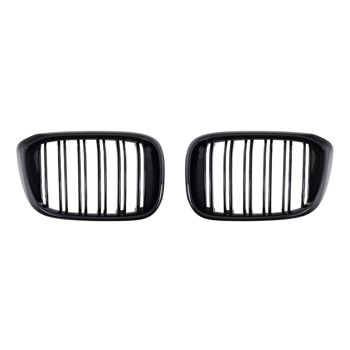 Central Kidney Grilles suitable for BMW X3 G01 (11.2017-2021) X4 G02 (02.2018-2021) Double Stripe Piano Black