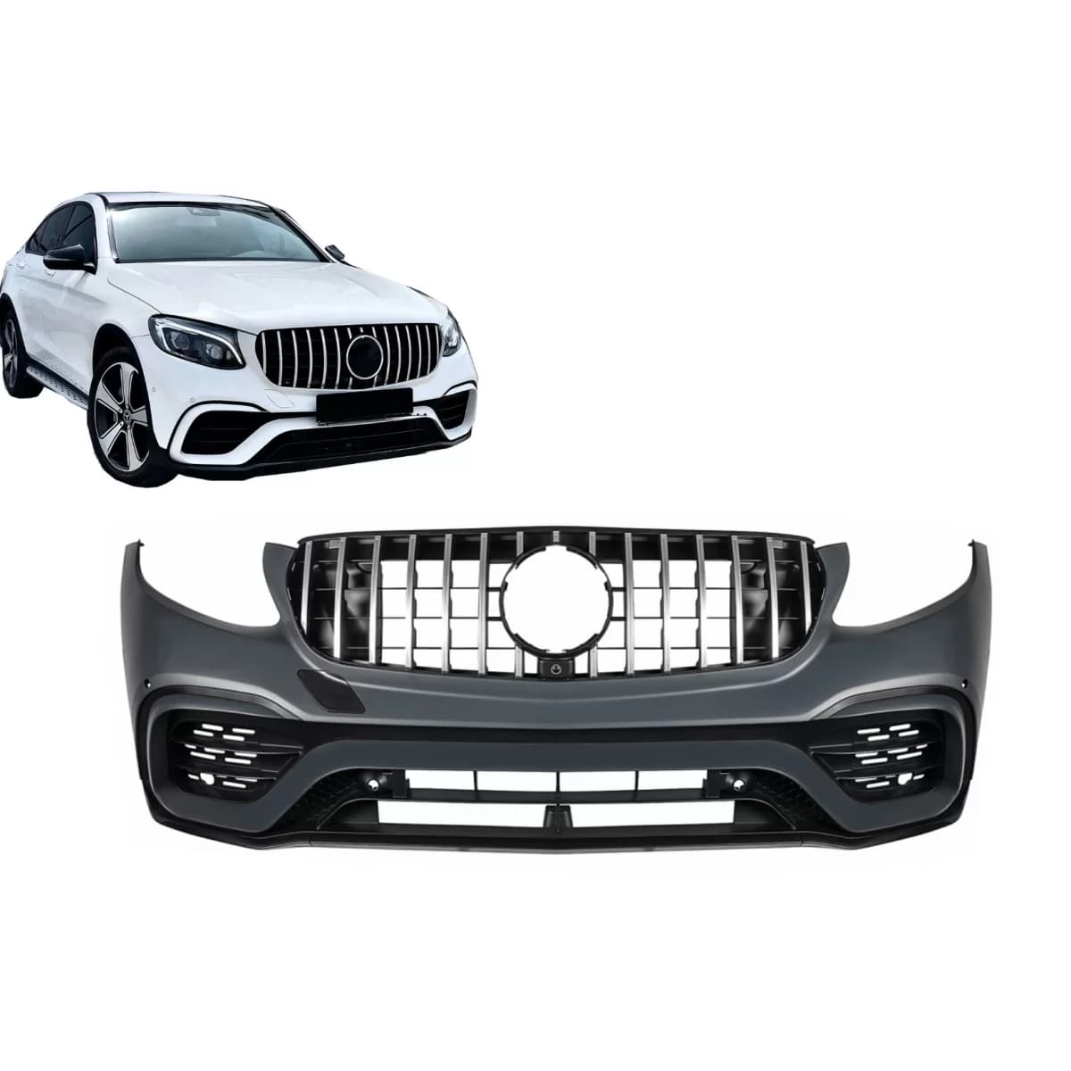 Front Bumper suitable for Mercedes GLC X253 SUV GLC Coupe C253 (2015-2019) GLC63 Design
