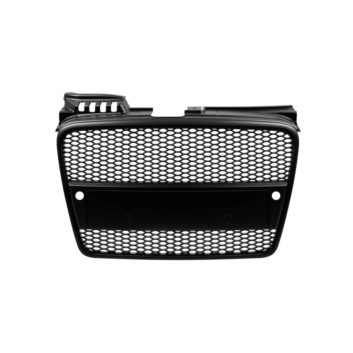 Black matte grille without emblem type RS suitable for Audi A4 B7 sedan, wagon 2004-2007 with parking sensor openings