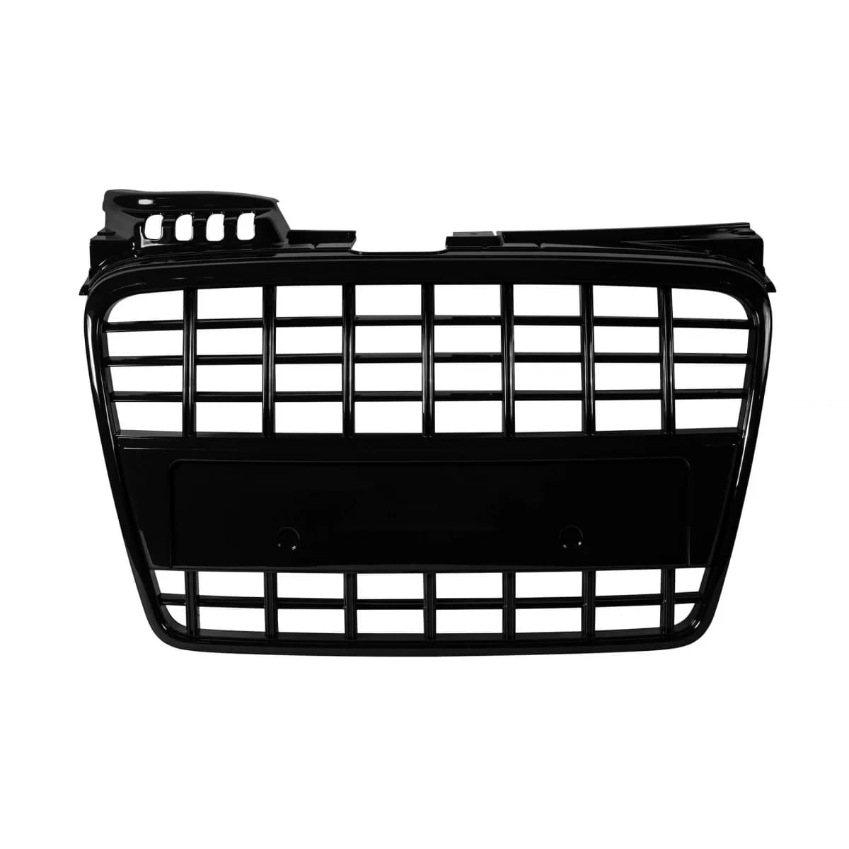 Black lacquer grille without emblem type S4 suitable for Audi A4 B7 sedan, wagon 2004-2007 without parking sensor holes, for standard front bumper