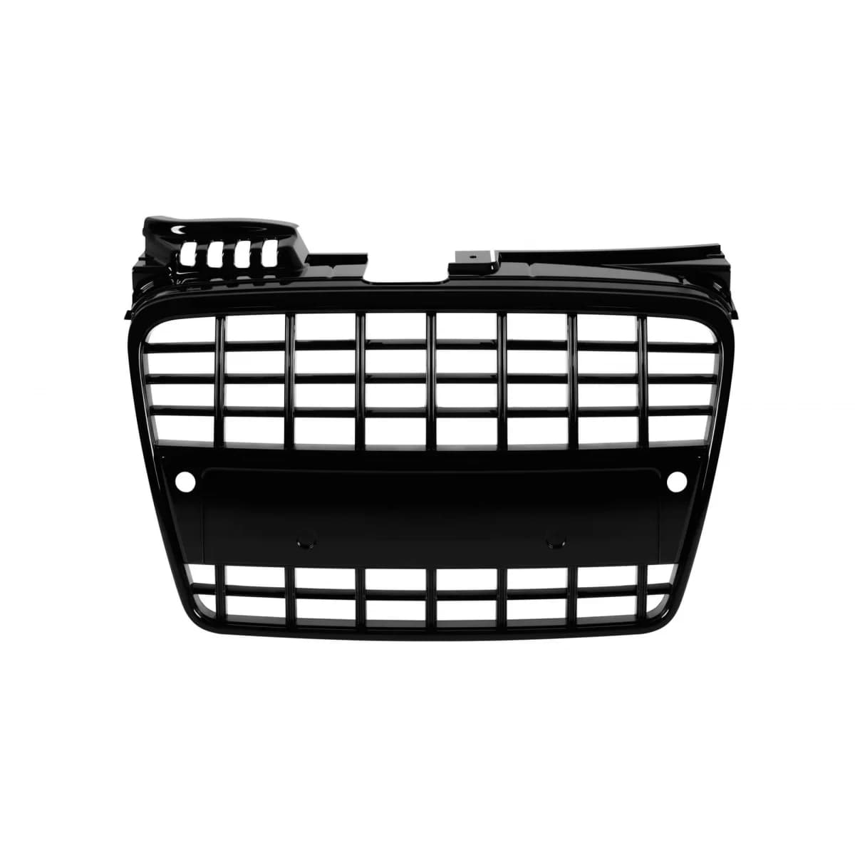 Black lacquer grille without emblem type S4 suitable for Audi A4 B7 sedan, wagon 2004-2007 with parking sensor openings, for standard front bumper