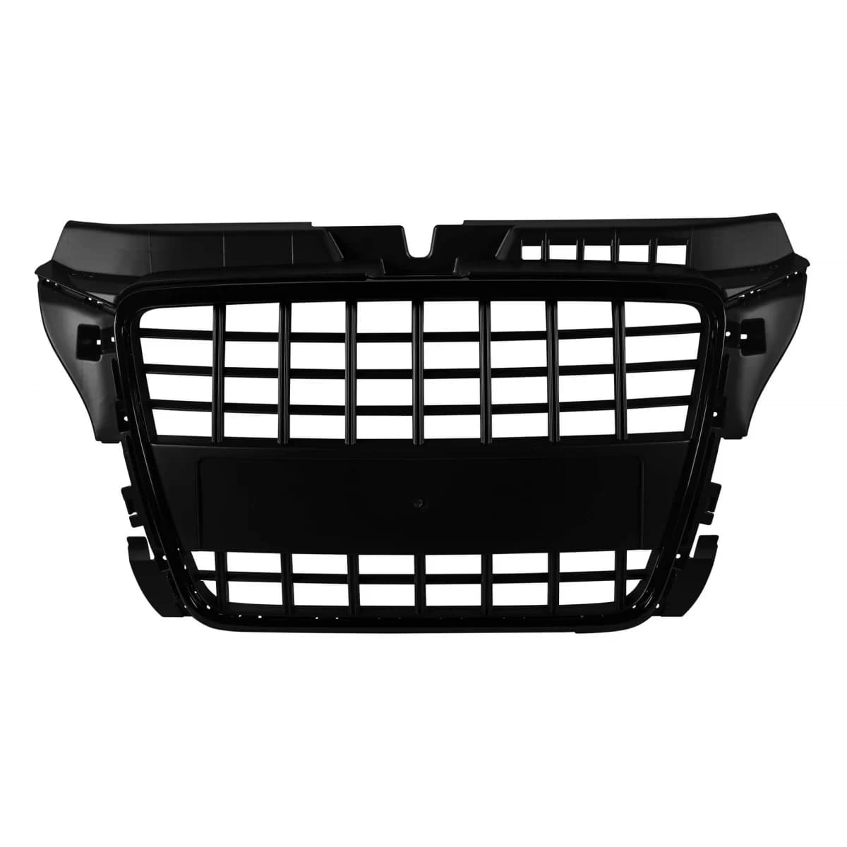Black lacquer grille type S3 suitable for Audi A3 hatchback, Sportback, convertible 2009-2012 without parking sensor holes
