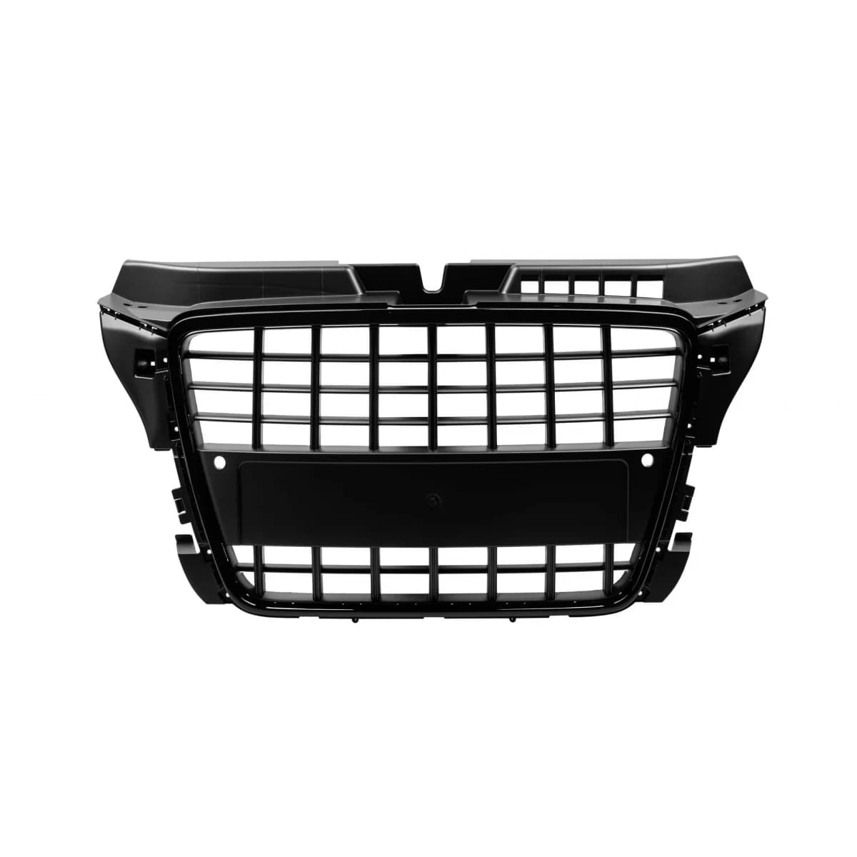 Black lacquer grille type S3 suitable for Audi A3 hatchback, Sportback, convertible 2009-2012 with parking sensor openings