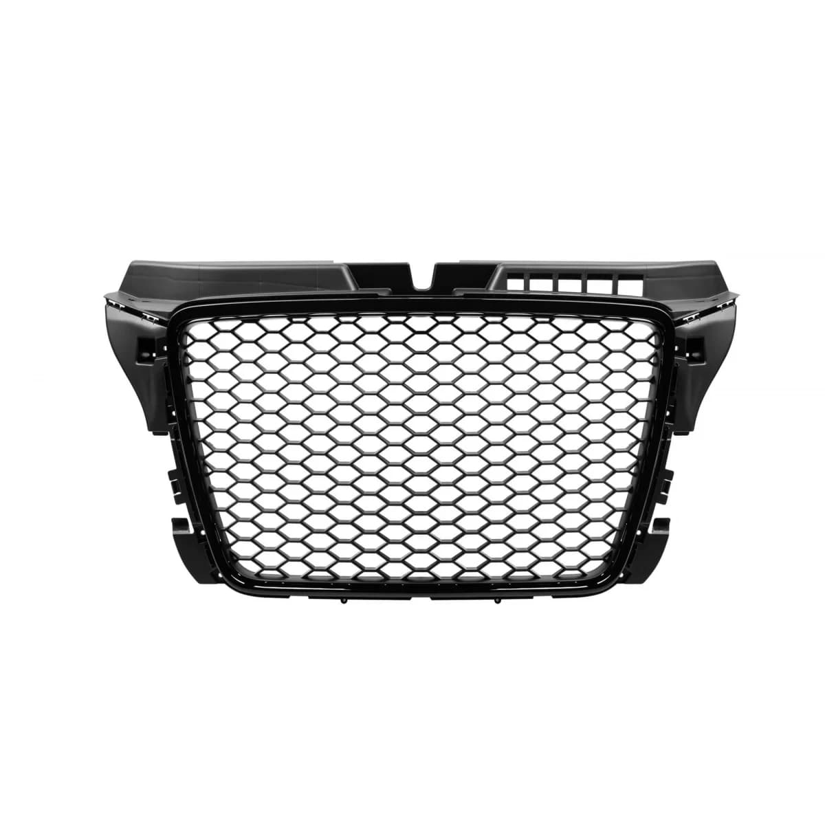 Black lacquer RS type grille suitable for Audi A3 hatchback, Sportback, convertible 2009-2012 without parking sensor holes